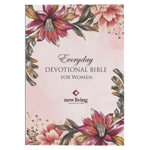 NLT Holy Bible Everyday Devotional Bible for Women New Living Translation, Floral - Hardcover