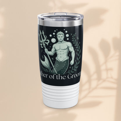 Mermaid-Themed Tumbler - Father of the Groom, Wedding Gift, Nautical Decor, Personalized Travel Mug, Ocean Lover Gift