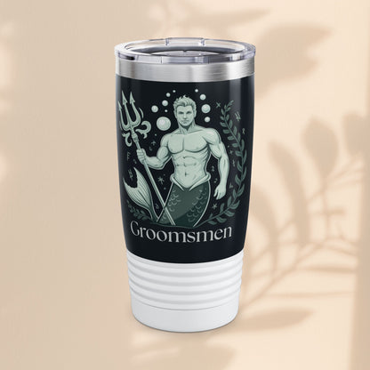 Merman Groomsmen Tumbler, 20oz – Perfect for Weddings, Parties, Gifts, Travel Mugs, Personalized Drinkware