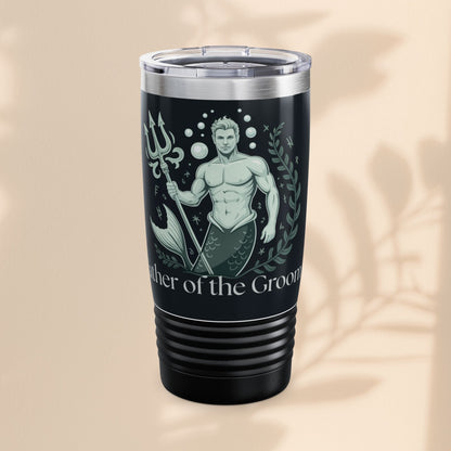 Mermaid-Themed Tumbler - Father of the Groom, Wedding Gift, Nautical Decor, Personalized Travel Mug, Ocean Lover Gift
