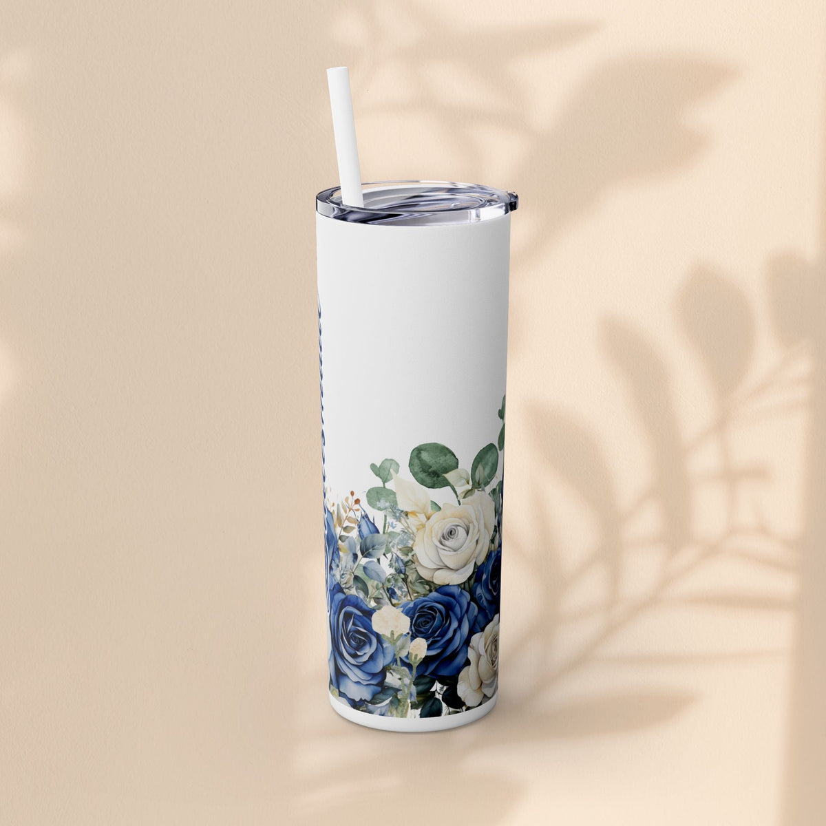 Bridesmaid Bridal Party Skinny Tumbler, 20oz Floral Drinkware, Gift for Bridesmaid, Customized Wedding Favor