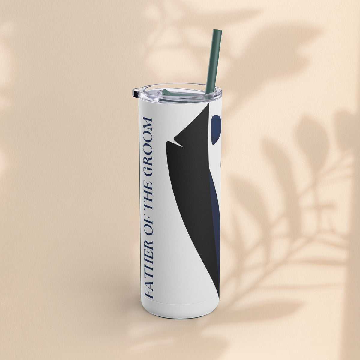 Father of the Groom Tumbler, Stylish Wedding Drinkware, Groomsmen Gift, Matte Skinny Tumbler, Personalized Wedding Keepsake