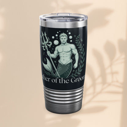 Mermaid-Themed Tumbler - Father of the Groom, Wedding Gift, Nautical Decor, Personalized Travel Mug, Ocean Lover Gift