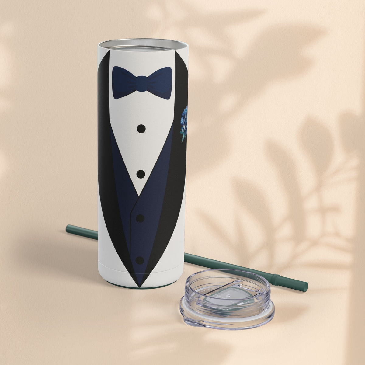 Father of the Groom Tumbler, Stylish Wedding Drinkware, Groomsmen Gift, Matte Skinny Tumbler, Personalized Wedding Keepsake