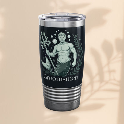 Merman Groomsmen Tumbler, 20oz – Perfect for Weddings, Parties, Gifts, Travel Mugs, Personalized Drinkware