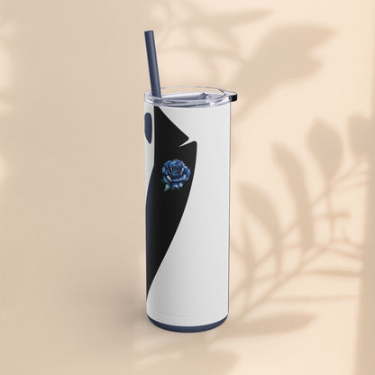 Groom Tuxedo Tumbler, Stylish Groom Tumbler for Weddings, Bachelor Parties, and Gifts, 20oz Matte Skinny Cup, Wedding Party Favor