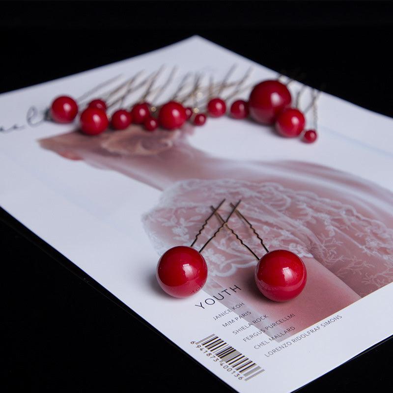 Pearl Hair Stick & Clip Set