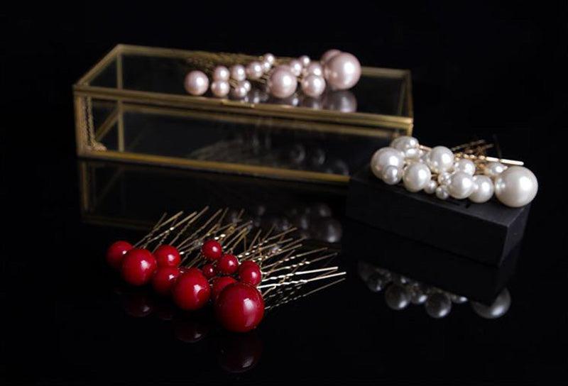 Pearl Hair Stick & Clip Set