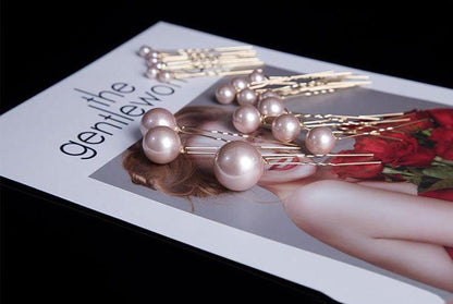 Pearl Hair Stick & Clip Set