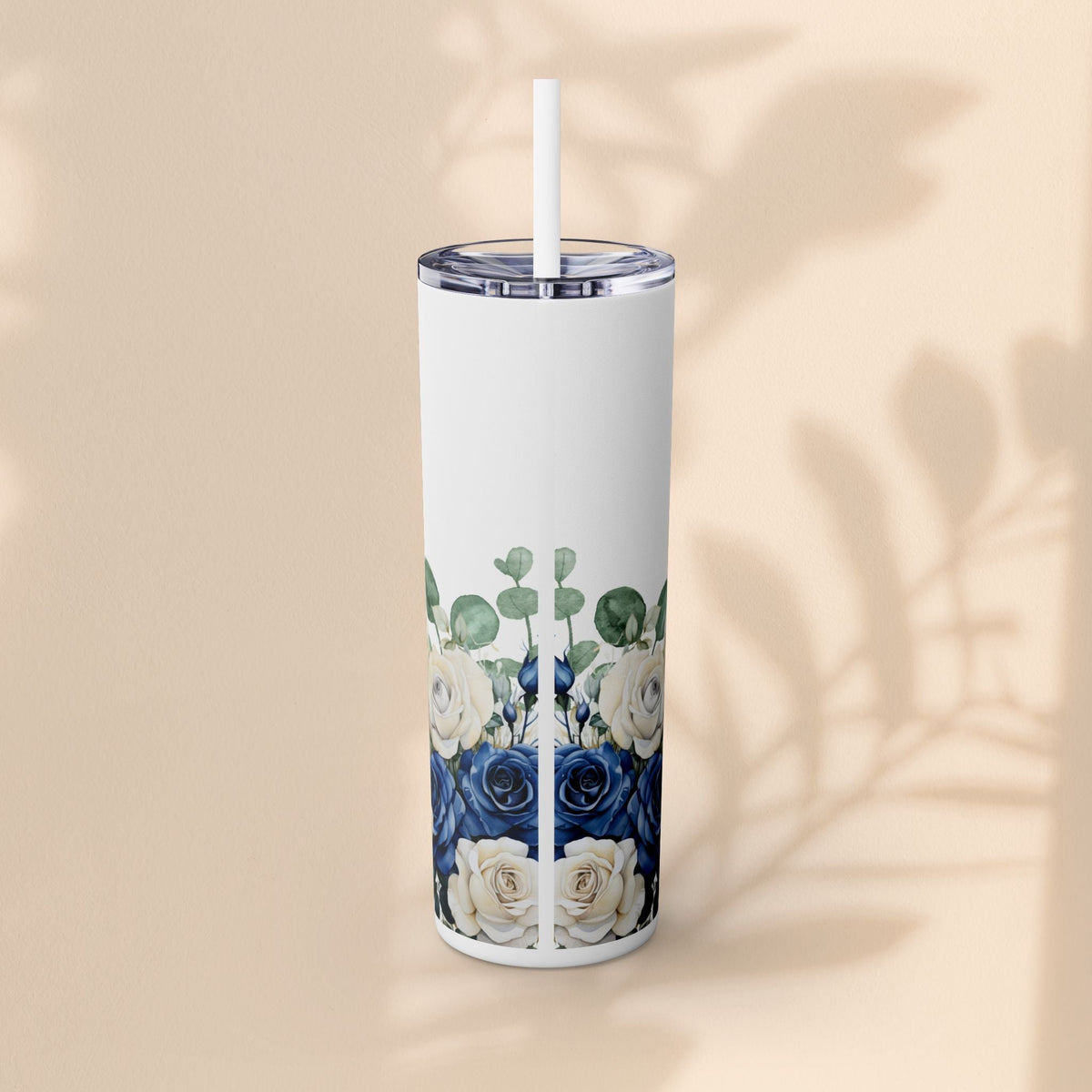 Bridesmaid Bridal Party Skinny Tumbler, 20oz Floral Drinkware, Gift for Bridesmaid, Customized Wedding Favor