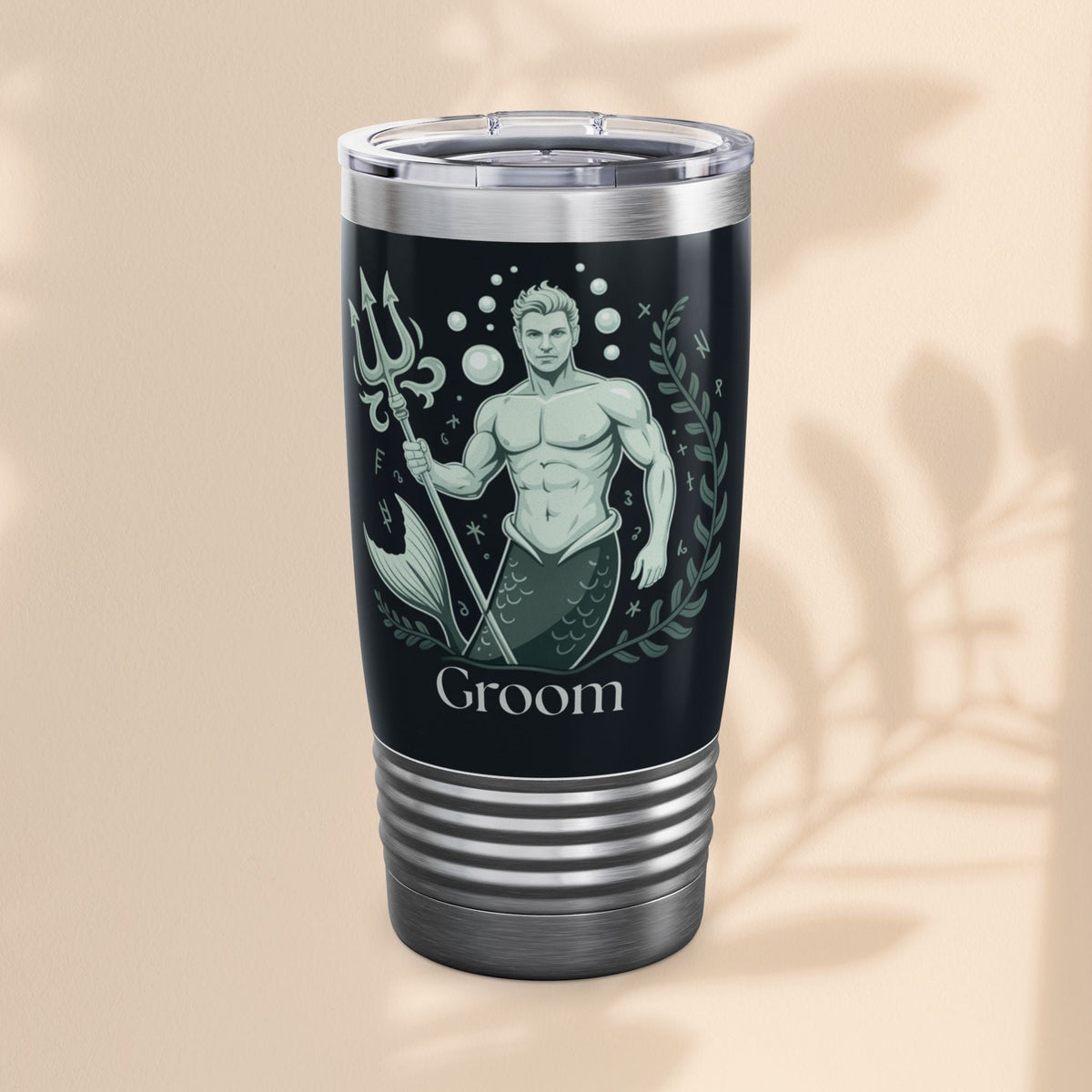 Groom Merman Tumbler, 20oz | Perfect for Weddings, Groomsmen Gift, Nautical Theme, Beach Parties, Engagement Celebrations