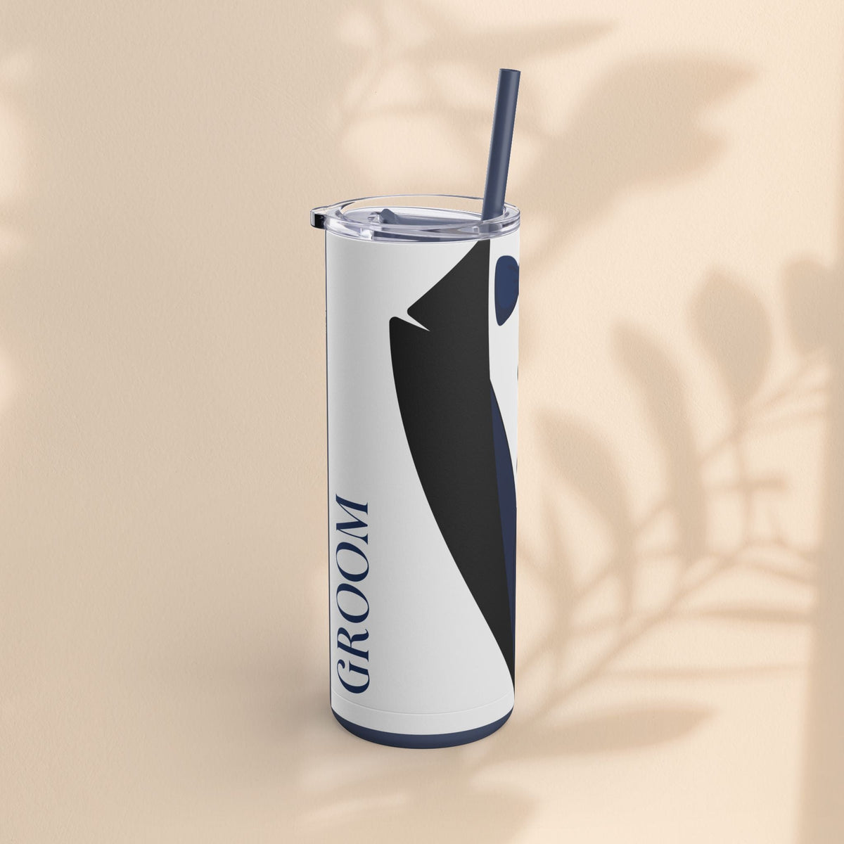 Groom Tuxedo Tumbler, Stylish Groom Tumbler for Weddings, Bachelor Parties, and Gifts, 20oz Matte Skinny Cup, Wedding Party Favor