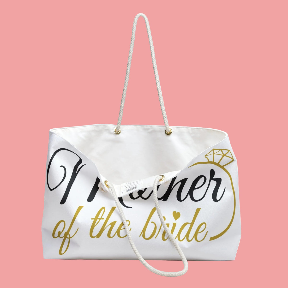 Elegant Mother of the Bride Weekender Bag, Bridal Gift, Wedding Accessory, Travel Tote, Engagement Celebration