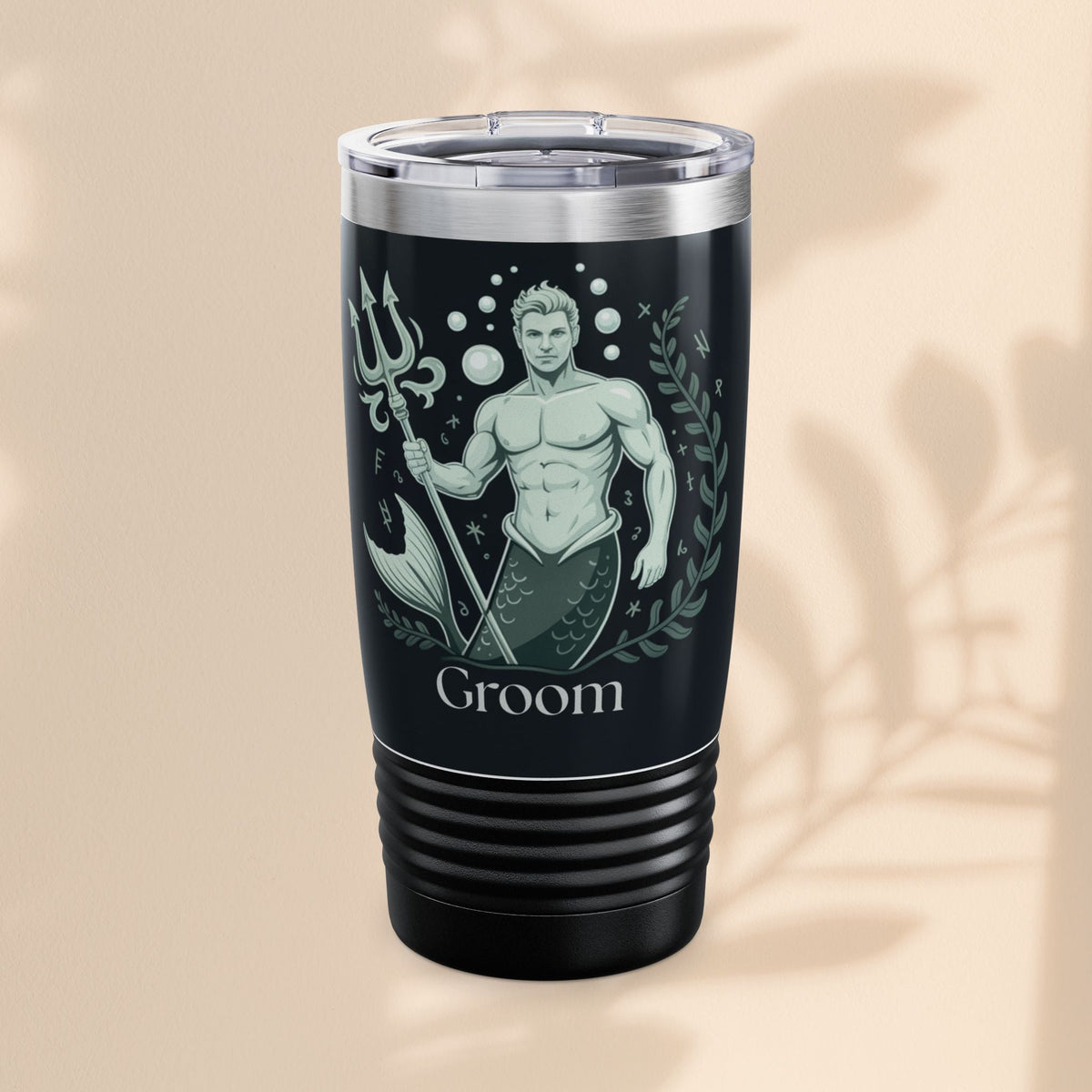 Groom Merman Tumbler, 20oz | Perfect for Weddings, Groomsmen Gift, Nautical Theme, Beach Parties, Engagement Celebrations