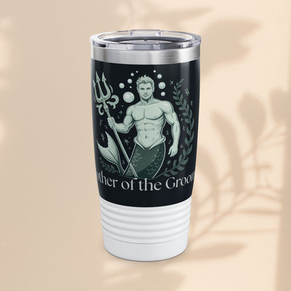 Mother of the Groom, Stylish Ringneck Tumbler - Perfect for Weddings, Gifts for Parents, Merman Design