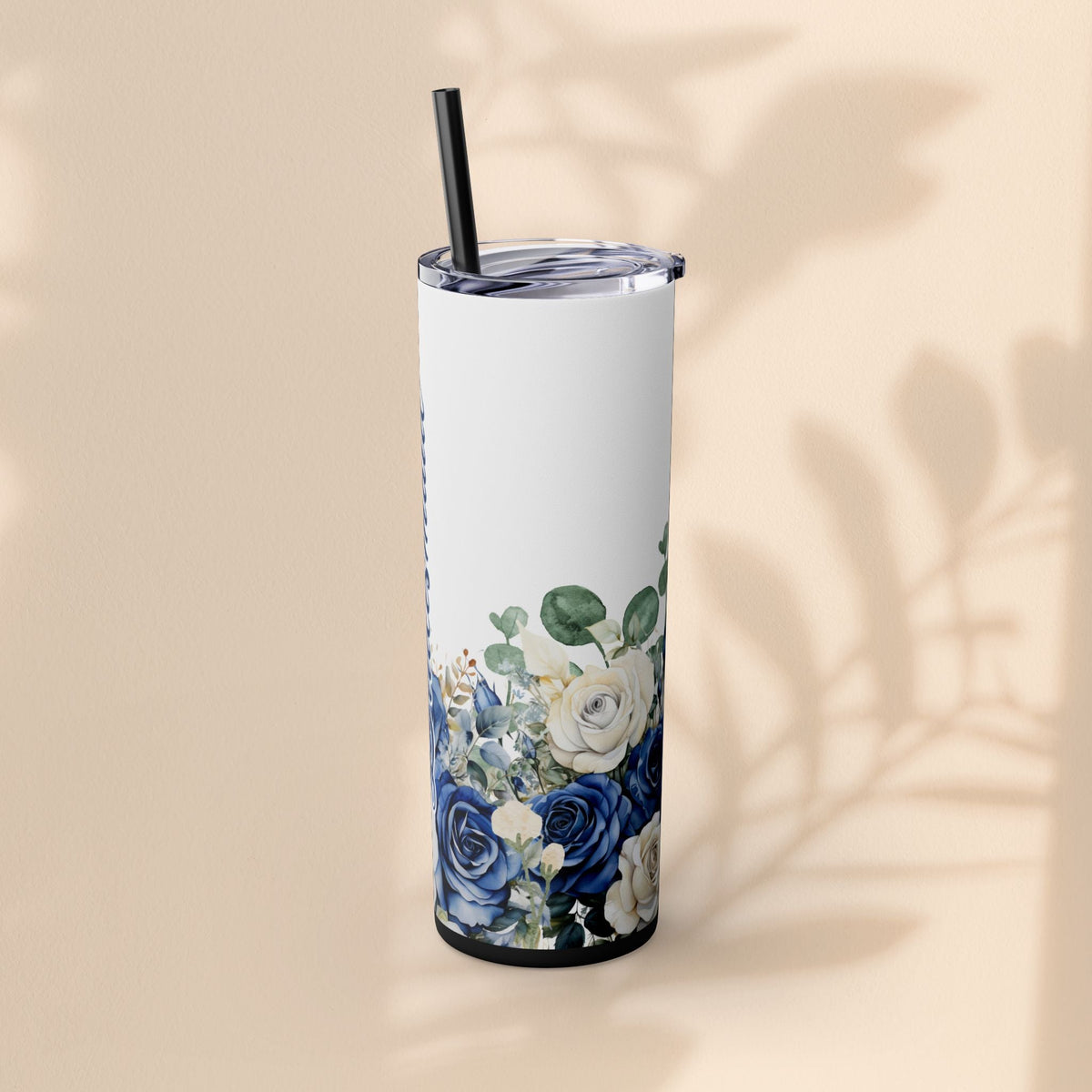 Bridesmaid Bridal Party Skinny Tumbler, 20oz Floral Drinkware, Gift for Bridesmaid, Customized Wedding Favor