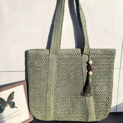 Elegant Straw Shoulder Bag