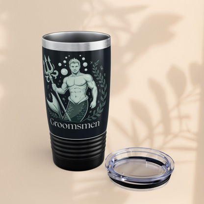 Merman Groomsmen Tumbler, 20oz – Perfect for Weddings, Parties, Gifts, Travel Mugs, Personalized Drinkware