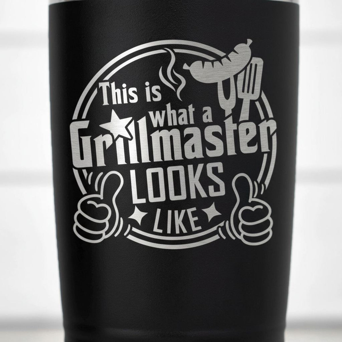 Grillmaster Tumbler - Insulated Stainless Steel Double Wall Tumbler For BBQ Gift