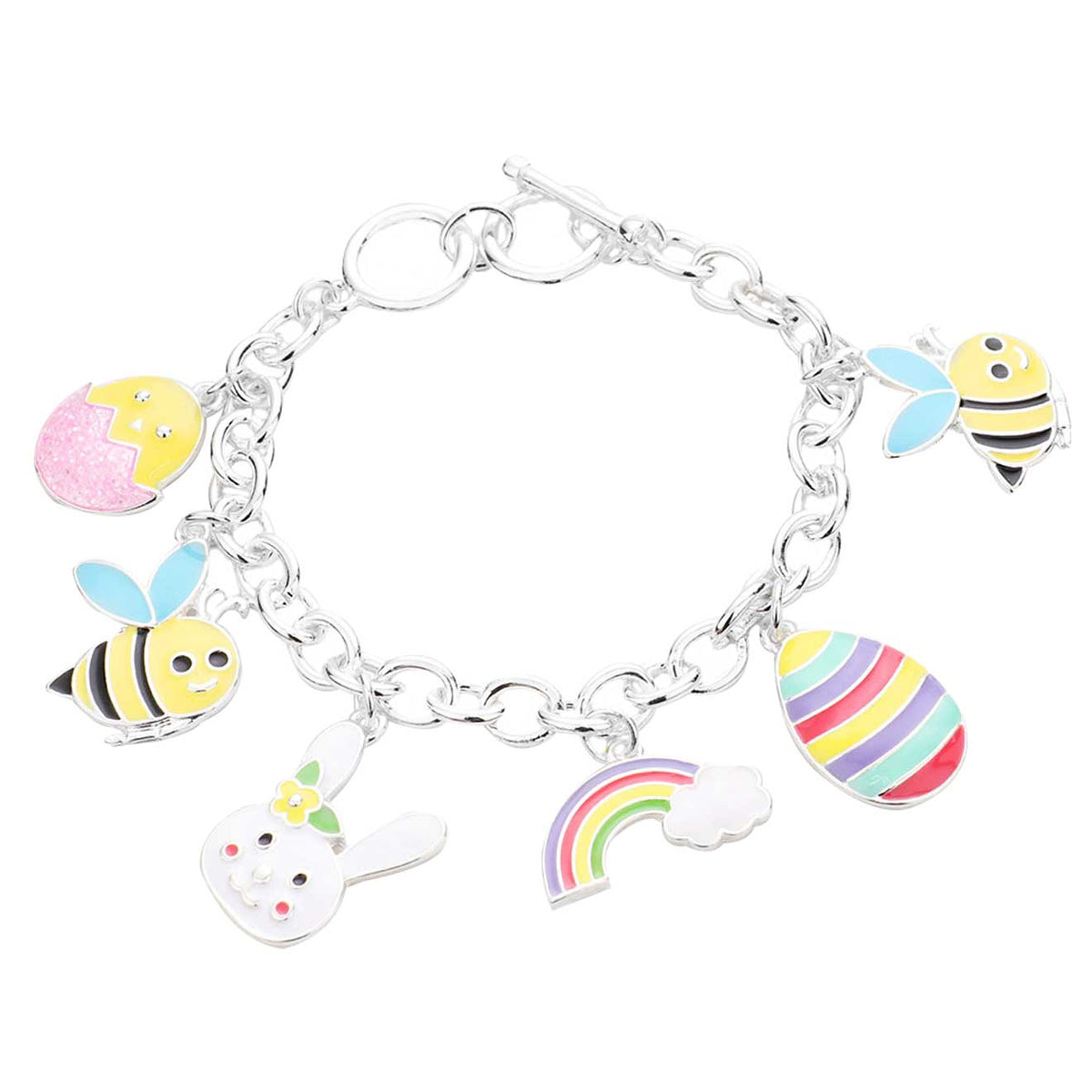 Honey Bee Easter Egg Toggle Bracelet
