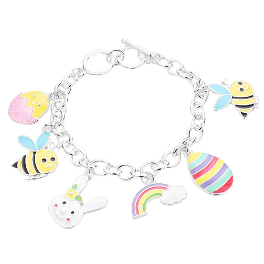Honey Bee Easter Egg Toggle Bracelet