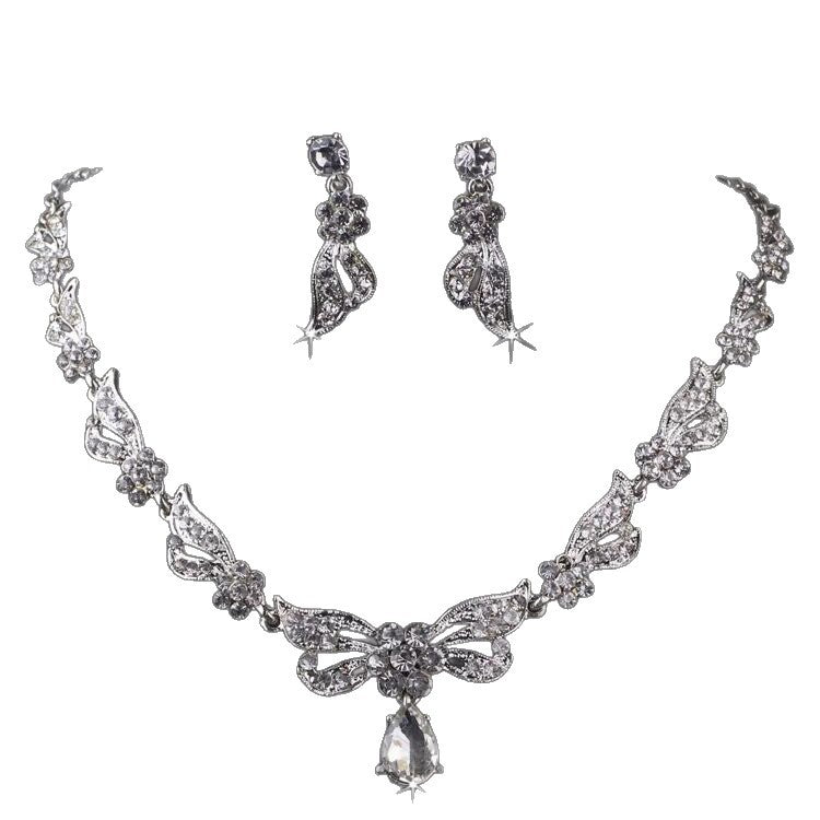 Crystal Bridal Wedding Dress Formal Dinner Jewelry Set