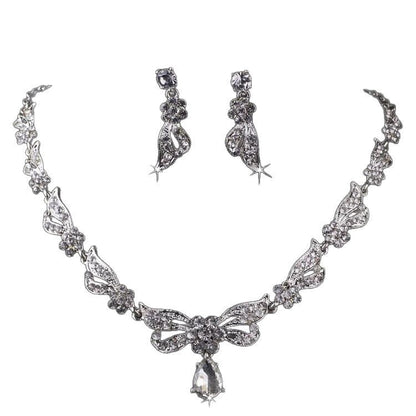 Crystal Bridal Wedding Dress Formal Dinner Jewelry Set