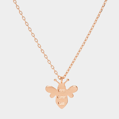 Gold Honey Bee Pendant Necklace