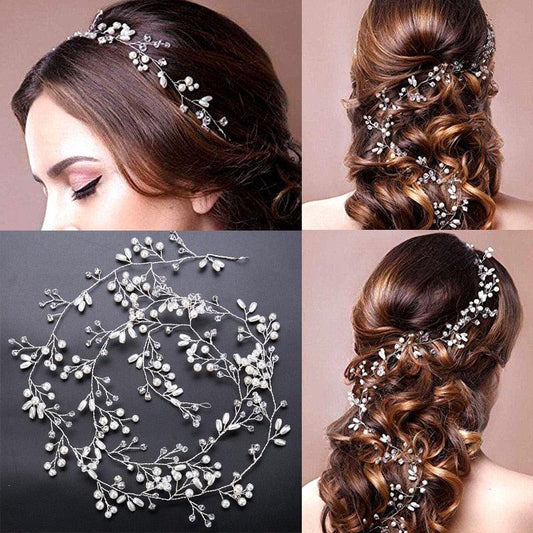 Pearl Beaded Bride Hair Band