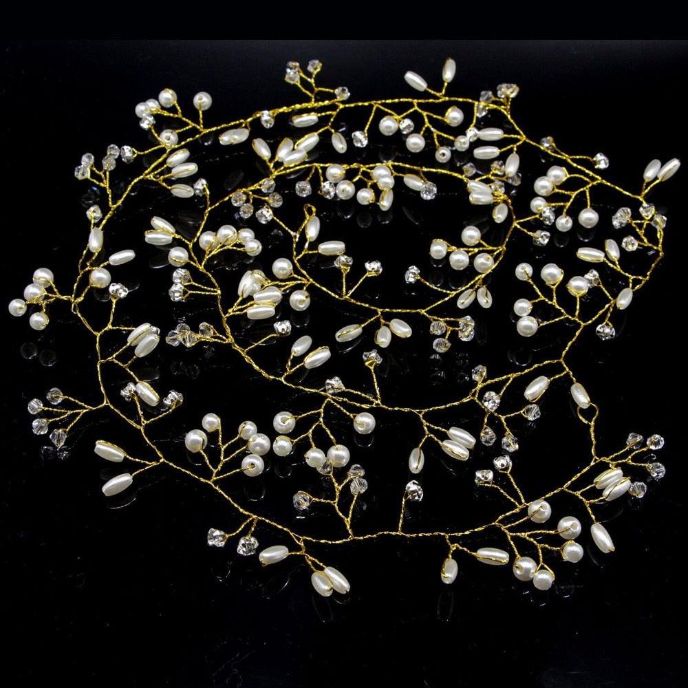 Pearl Beaded Bride Hair Band