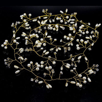 Pearl Beaded Bride Hair Band