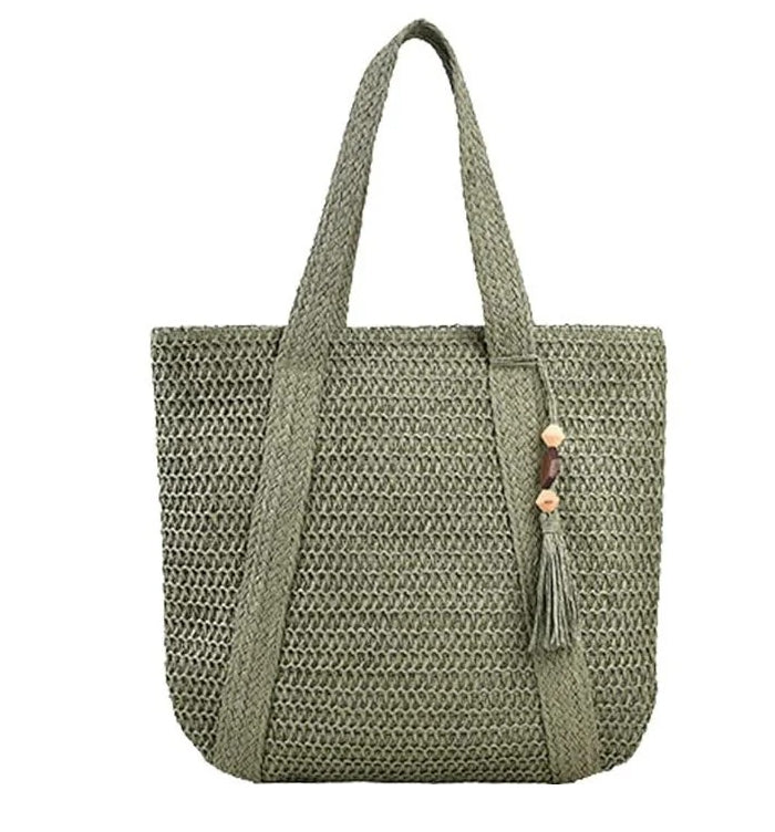 Elegant Straw Shoulder Bag