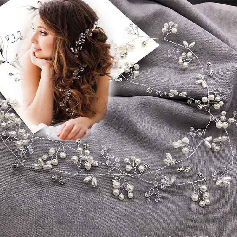 Crystal Pearl Bridal Hair Vine