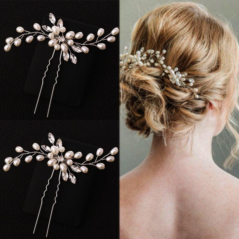 Crystal Pearl Bridal Hair Vine