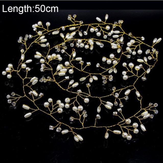 Crystal Pearl Bridal Hair Vine