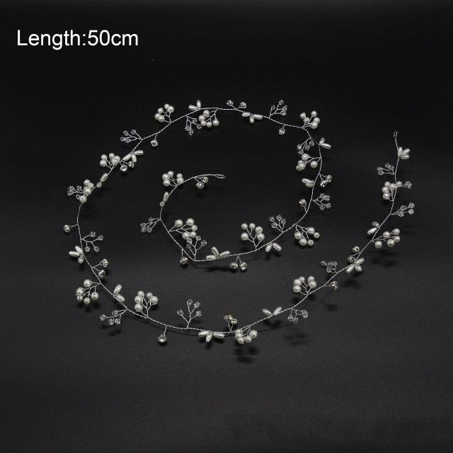 Crystal Pearl Bridal Hair Vine