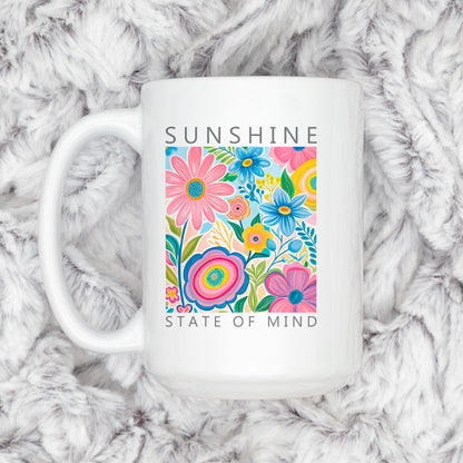 Botanical Ceramic Coffee Mug – Colorful Coffee Cup With Vibrant Floral Design