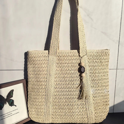 Elegant Straw Shoulder Bag