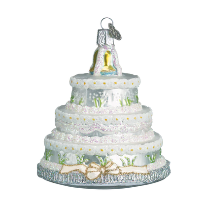 Old World Christmas Wedding Cake Glass Blown Ornament