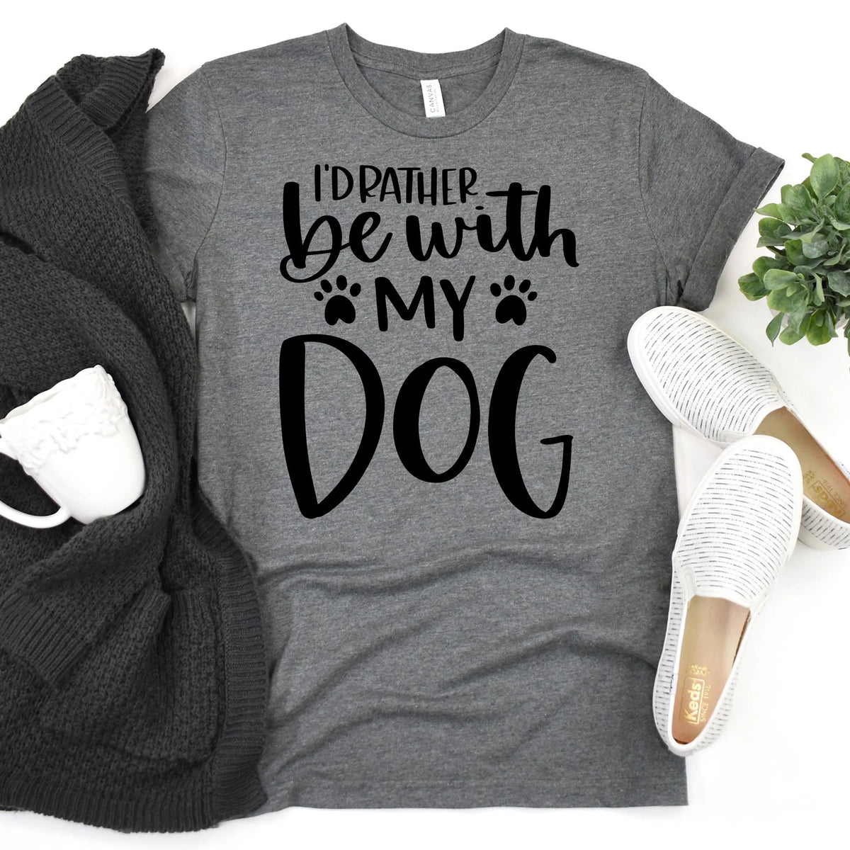 Dog Mom T-shirt I’d Rather Be With My Dog