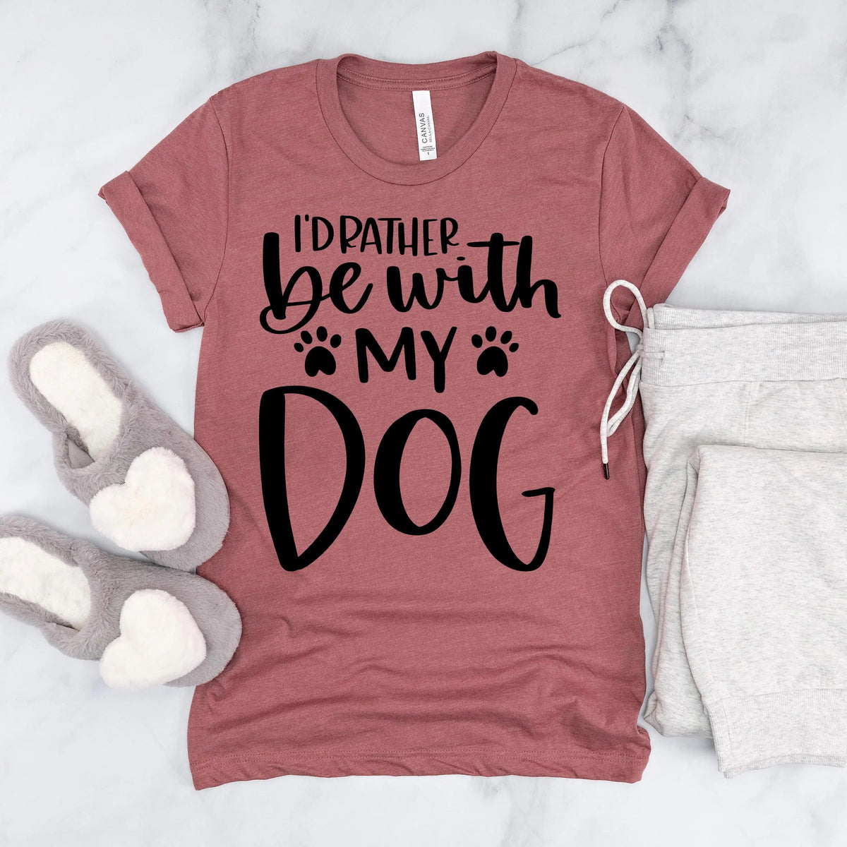 Dog Mom T-shirt I’d Rather Be With My Dog