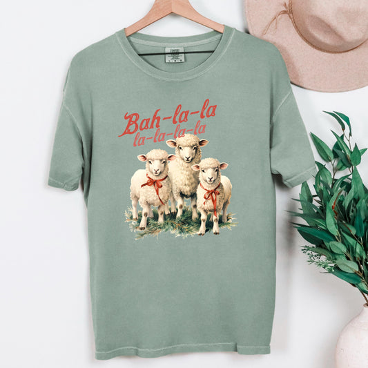 Bah La La Christmas T-shirt Comfort Colors