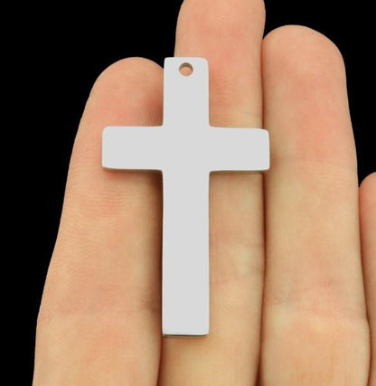 Christ Died For Us Romans 5 8 Charm Keychain Stainless Steel Christian Gift Scripture Cross