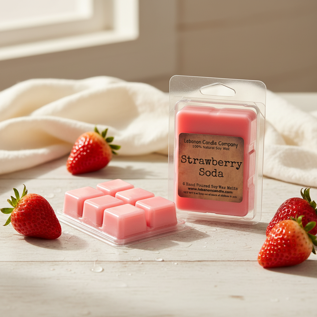 Strawberry Soda Wax Melt fun lifestyle setting