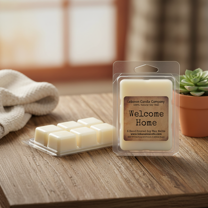 Welcome Home Wax Melt warm cozy lifestyle setting