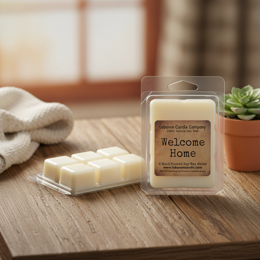Welcome Home Wax Melt warm cozy lifestyle setting