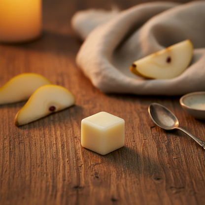Bourbon & Pear Wax Melt warm cozy lifestyle setting