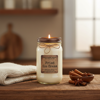 Fried Ice Cream Candle warm cozy lifestyle setting