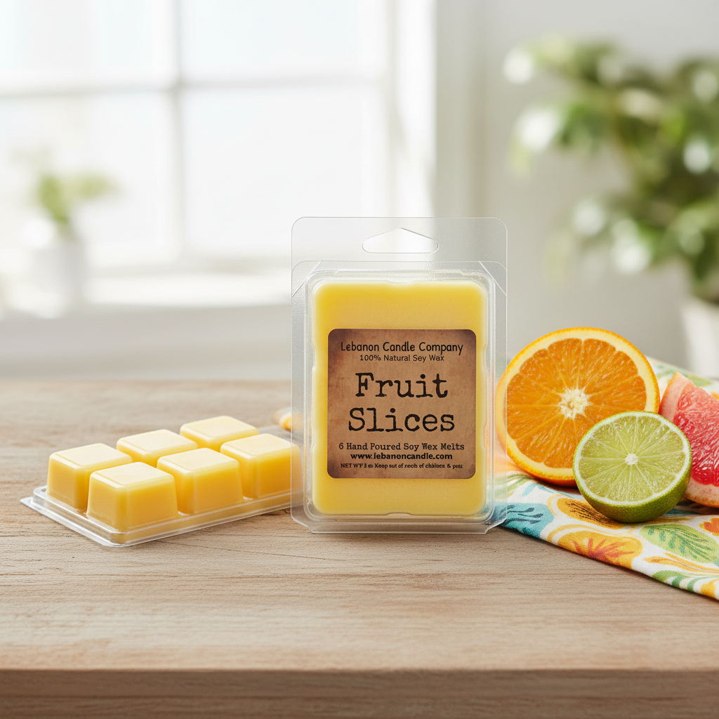 Fruit Slices Wax Melt fresh bright lifestyle setting