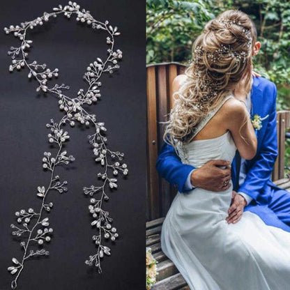 Crystal Pearl Bridal Hair Vine